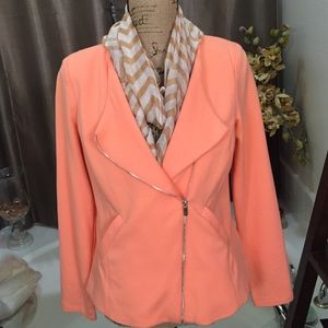 Orange Sherbert Cotton Moto Jacket M
